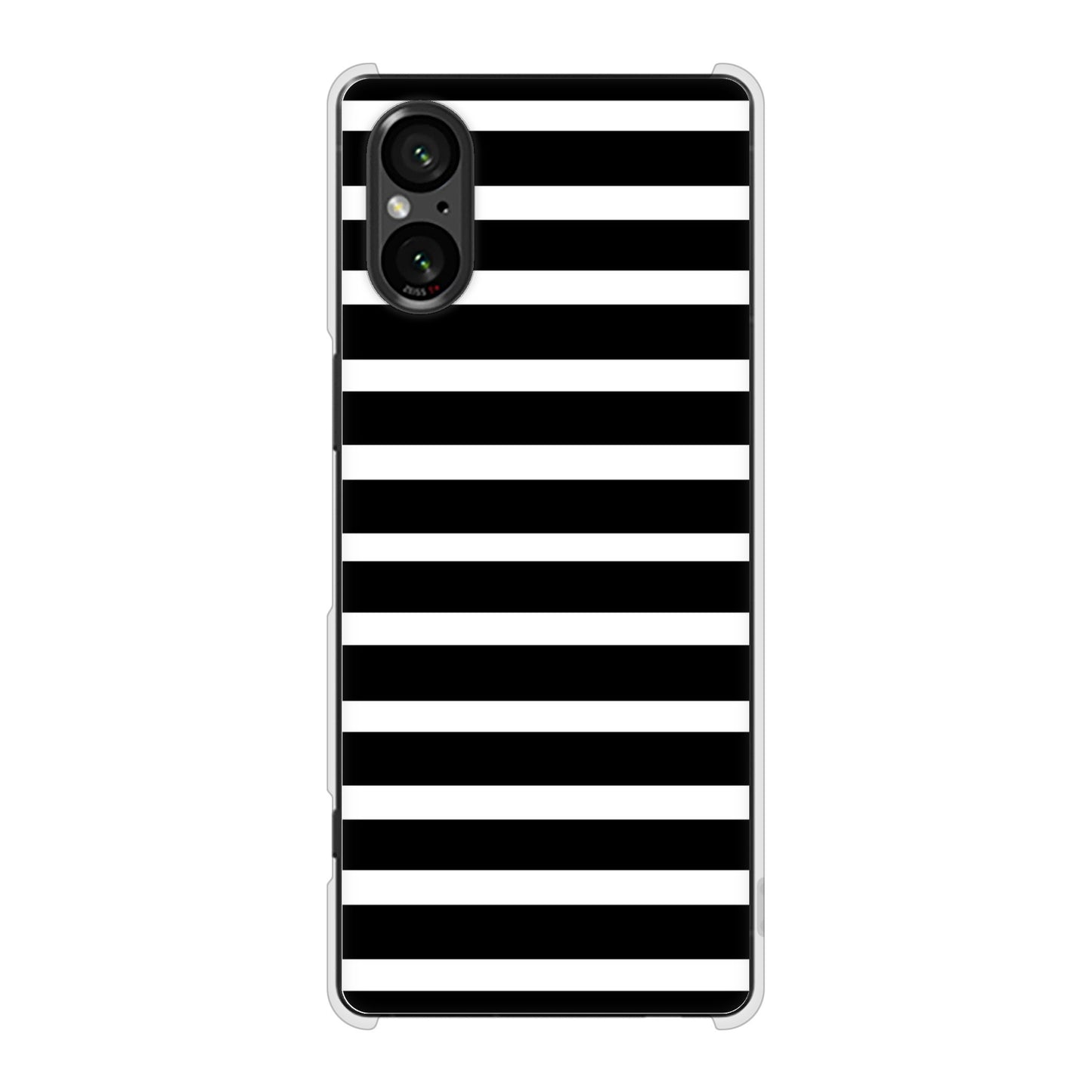 Xperia 5 V SOG12 au シンプルボーダー ハードケース 背面印刷