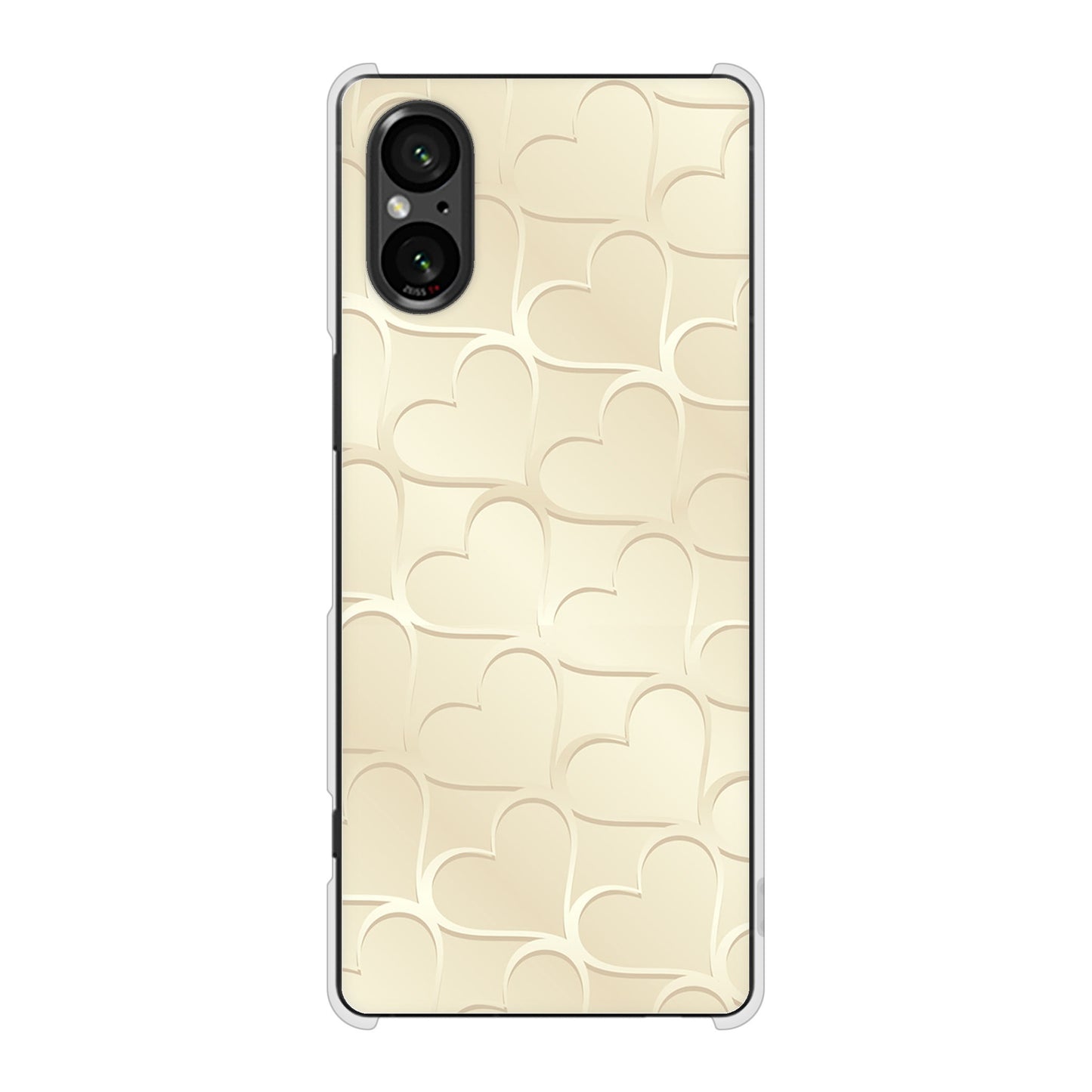 Xperia 5 V SOG12 au かくれハート ハードケース 背面印刷