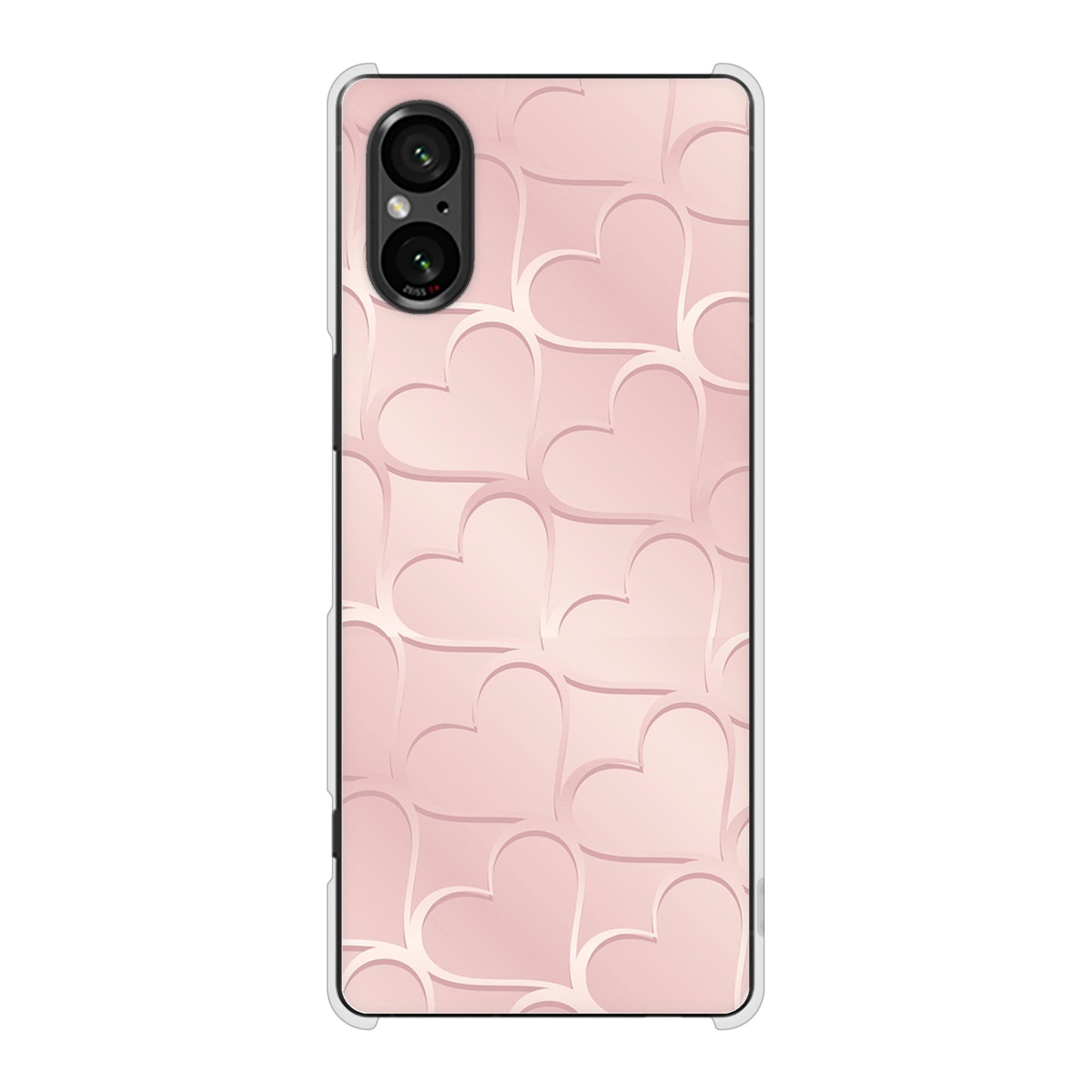Xperia 5 V SOG12 au かくれハート ハードケース 背面印刷