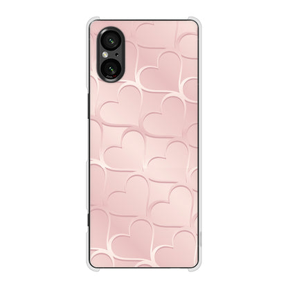 Xperia 5 V SOG12 au かくれハート ハードケース 背面印刷