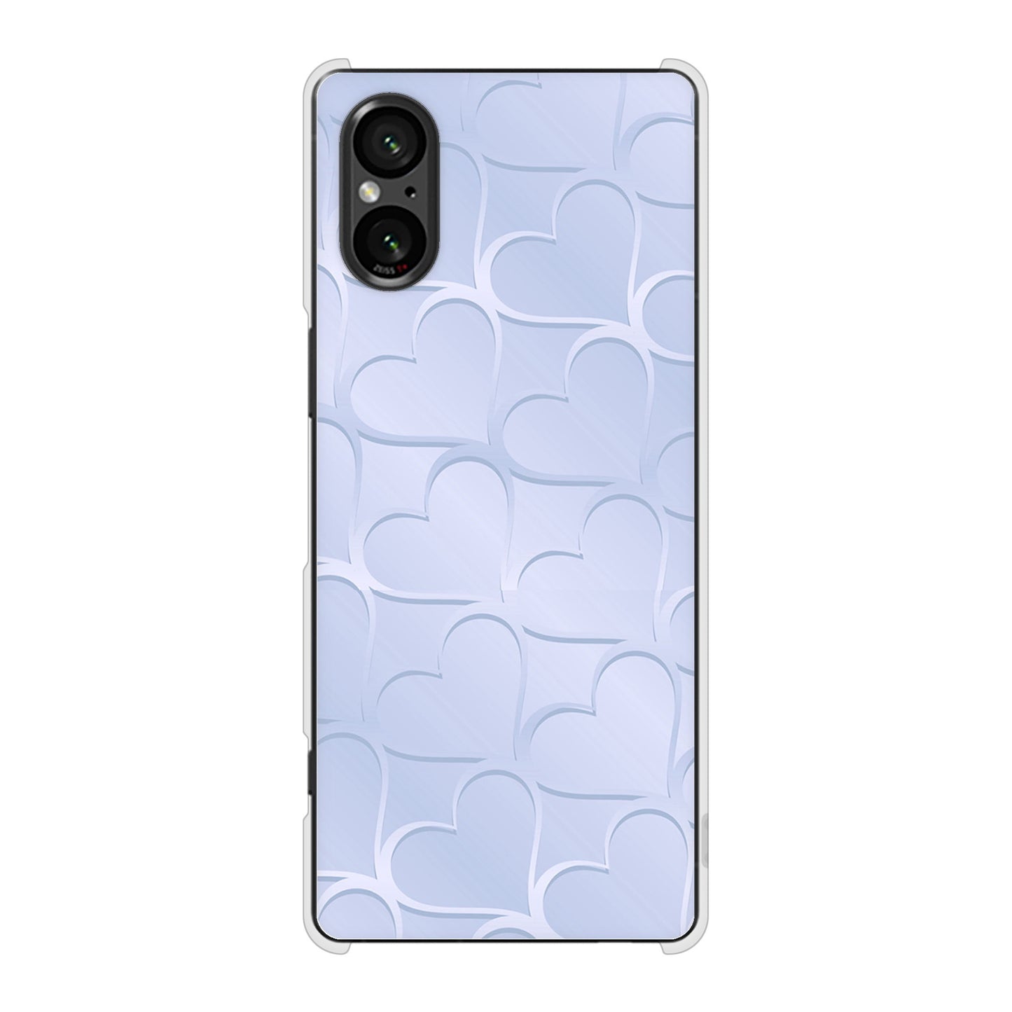 Xperia 5 V SOG12 au かくれハート ハードケース 背面印刷