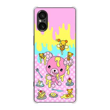 Xperia 5 V SOG12 au むかいあぐる ハニベア ハードケース 背面印刷