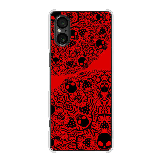 Xperia 5 V SOG12 au むかいあぐる 苺骸骨曼荼羅 ハードケース 背面印刷