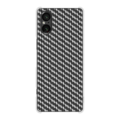 Xperia 5 V SOG12 au カーボン ハードケース 背面印刷