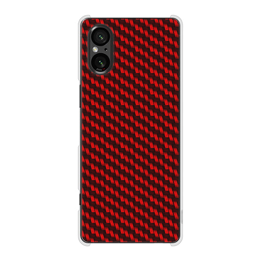 Xperia 5 V SOG12 au カーボン ハードケース 背面印刷