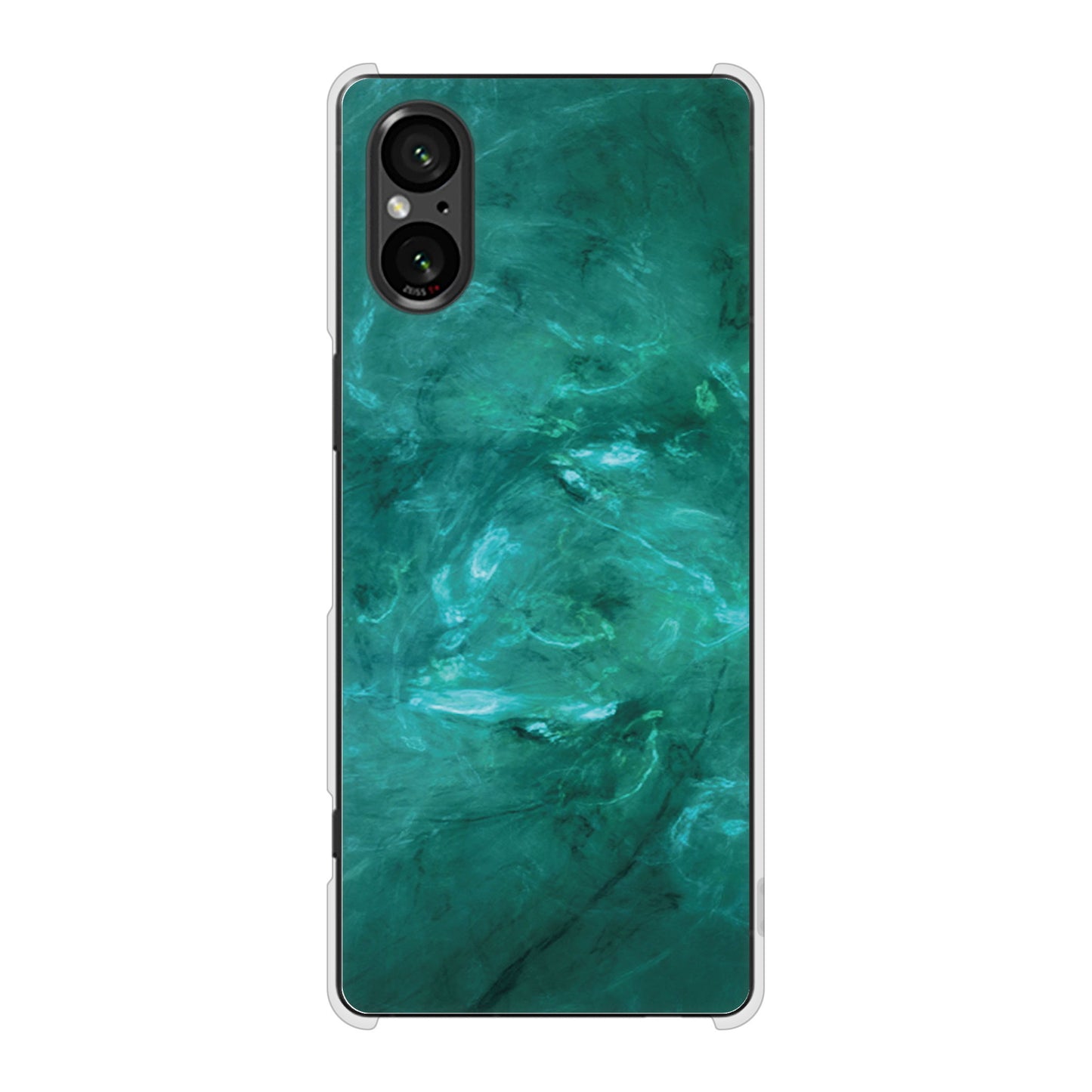 Xperia 5 V SOG12 au 大理石BK ハードケース 背面印刷