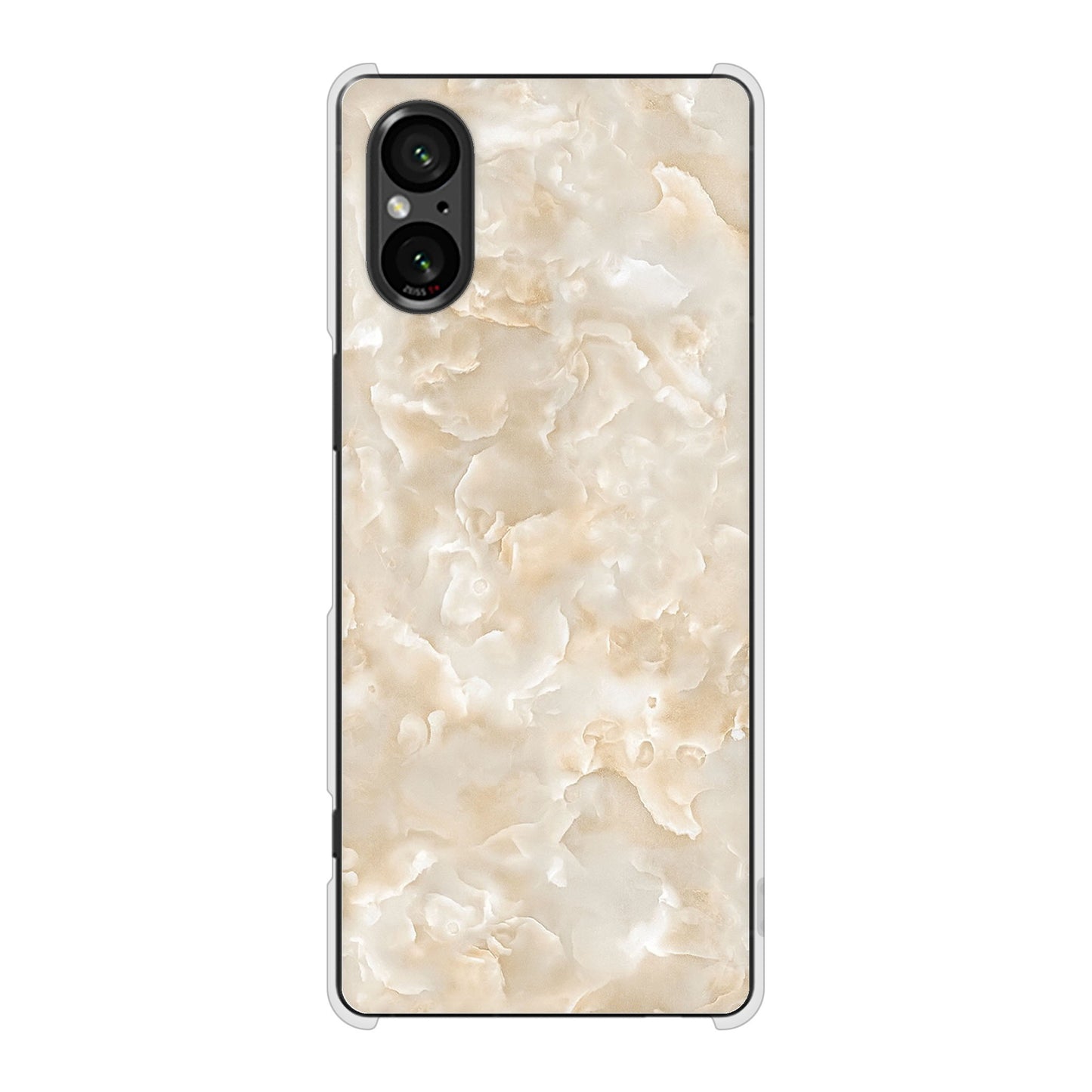 Xperia 5 V SOG12 au 大理石BK ハードケース 背面印刷