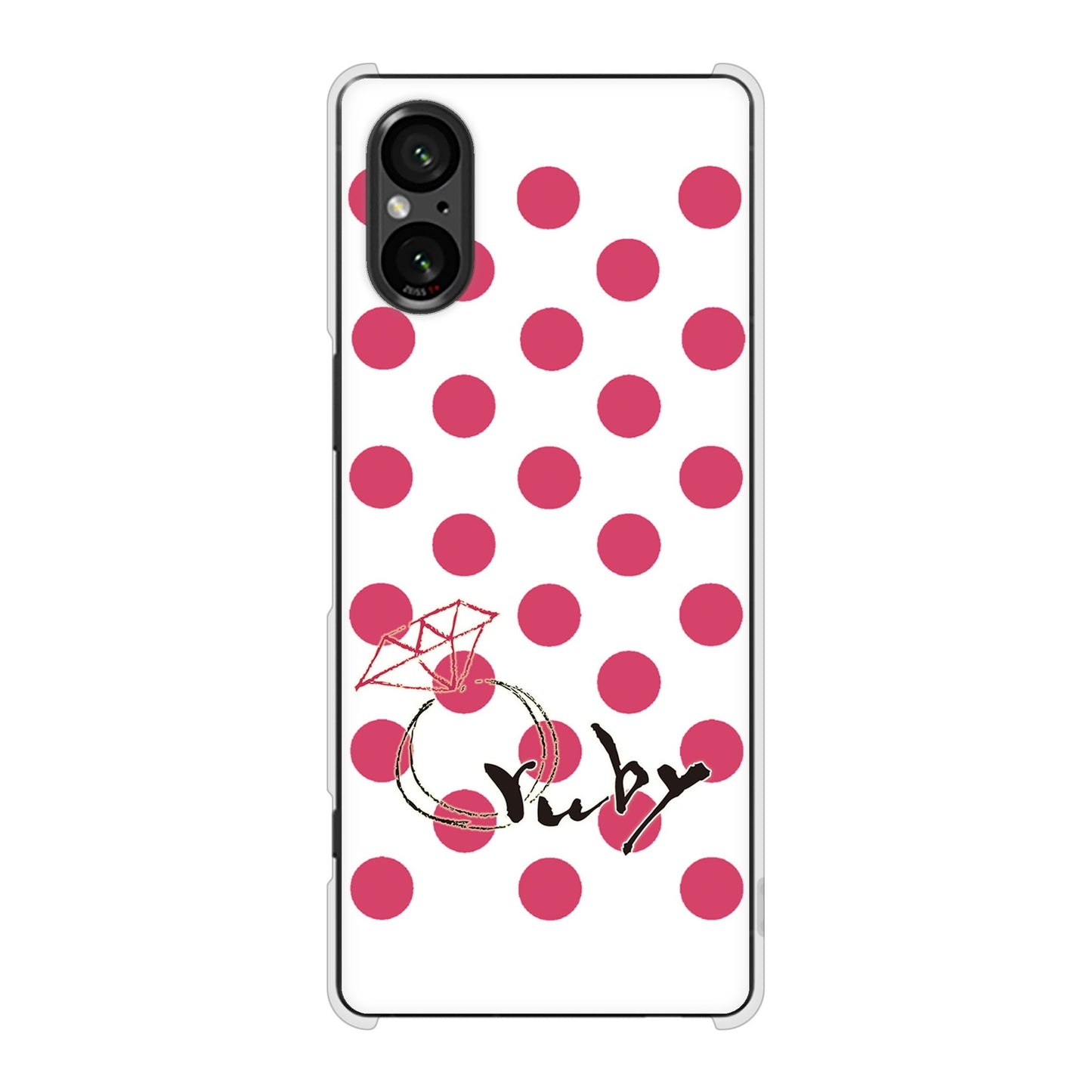 Xperia 5 V SOG12 au 大野詠舟 誕生石 ハードケース 背面印刷