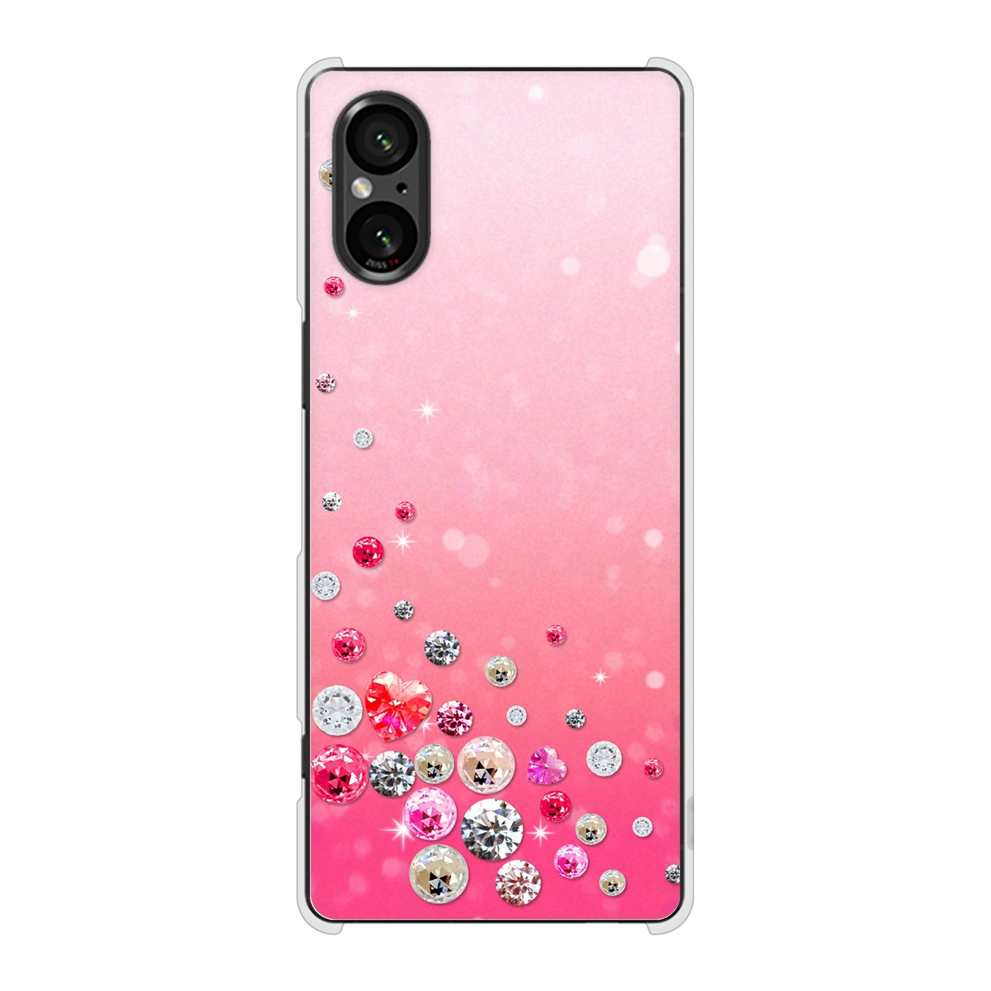 Xperia 5 V SOG12 au スワロデコ風プリント ハードケース 背面印刷