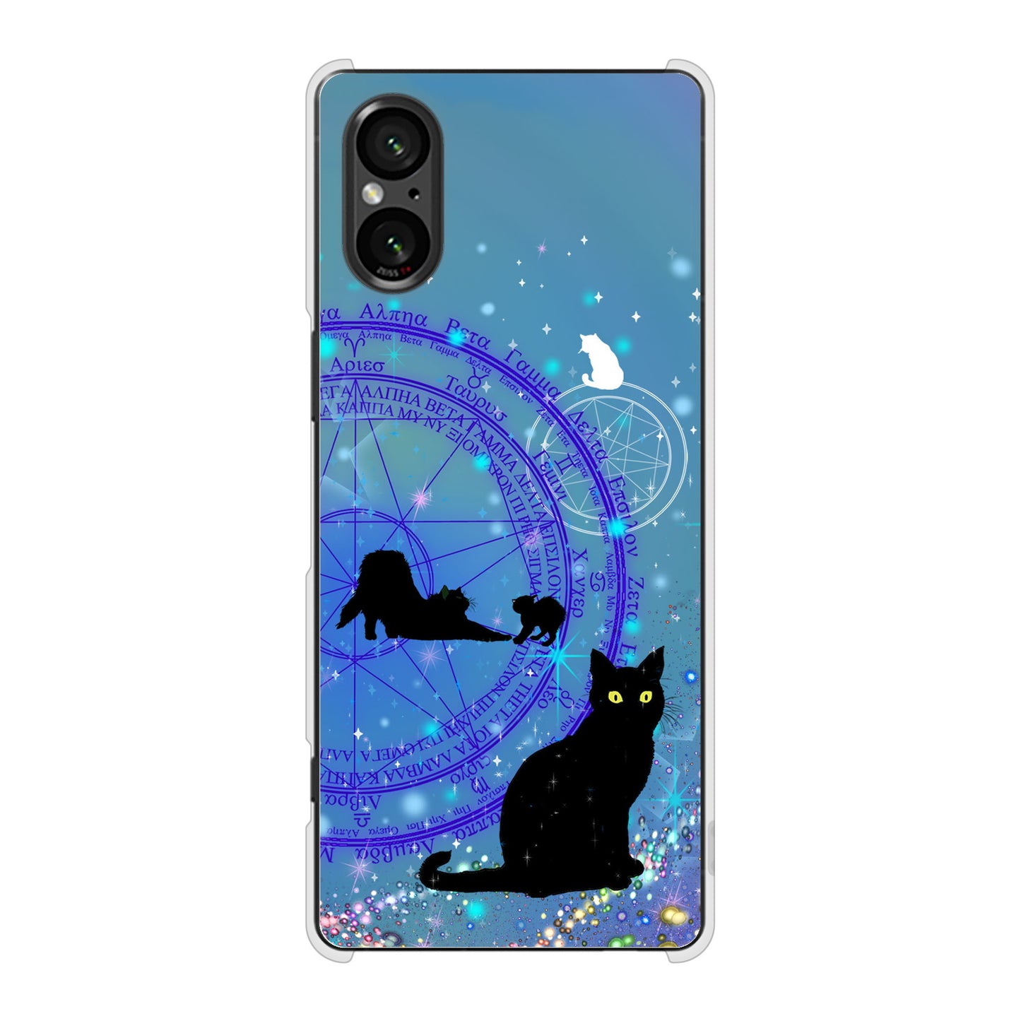 Xperia 5 V SOG12 au 魔法陣猫 ハードケース 背面印刷