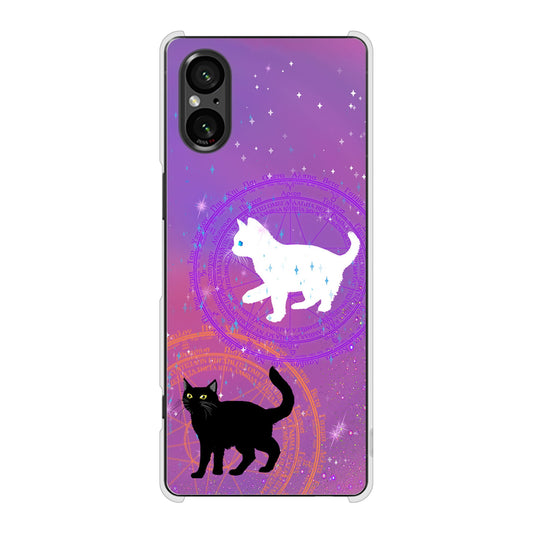 Xperia 5 V SOG12 au 魔法陣猫 ハードケース 背面印刷