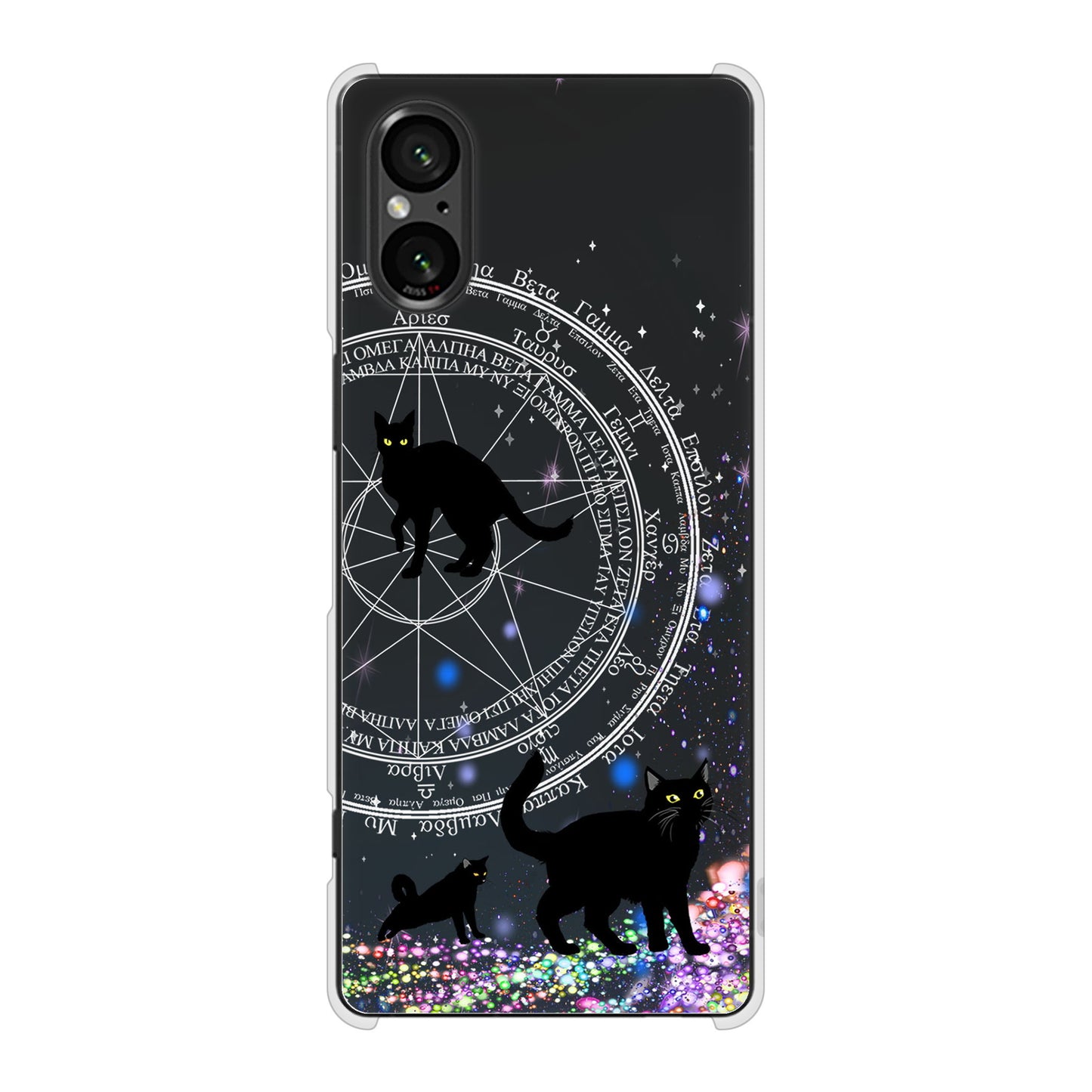 Xperia 5 V SOG12 au 魔法陣猫 ハードケース 背面印刷