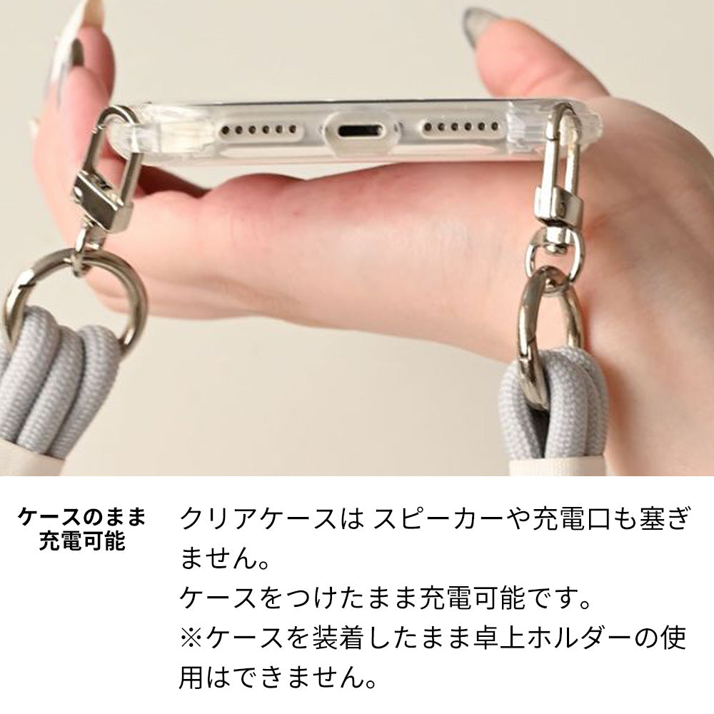 iPhone 18 Pro スマホショルダー 【 TPUクリアケース 3連紐ストラップ付 】