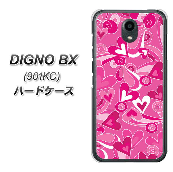DIGNO BX 901KC SoftBank 383 ピンクのハート ハードケース 背面印刷