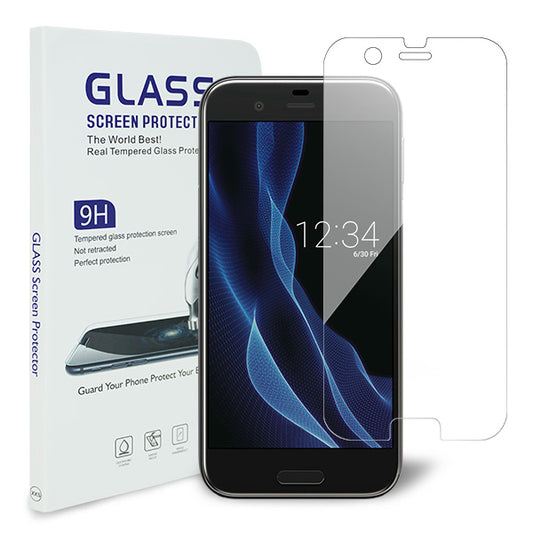 AQUOS R SHV39 au 強化ガラス液晶保護フィルム 0.5mm 表面硬度9H 衝撃吸収 指紋防止 防水