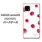 AQUOS sense5G A004SH SoftBank OE836 手描きシンプル ホワイト×レッド ハードケース 背面印刷
