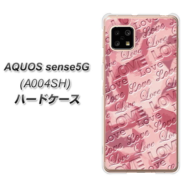 AQUOS sense5G A004SH SoftBank SC844 フラワーヴェルニLOVE（ローズヴェルール） ハードケース 背面印刷