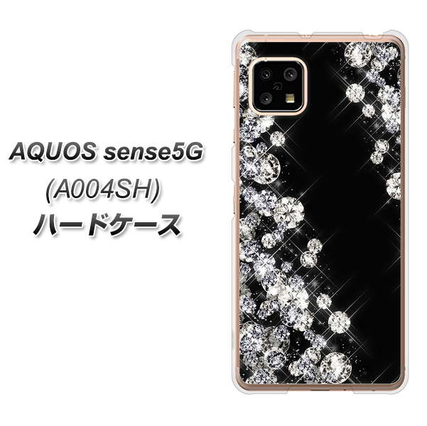 AQUOS sense5G A004SH SoftBank VA871 ダイヤモンドフレーム ハードケース 背面印刷