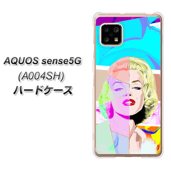 AQUOS sense5G A004SH SoftBank YJ210 マリリンモンローデザイン（C） ハードケース 背面印刷