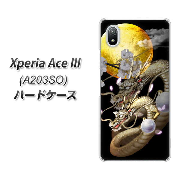 Xperia Ace III A203SO Y!mobile 1003 月と龍 ハードケース 背面印刷