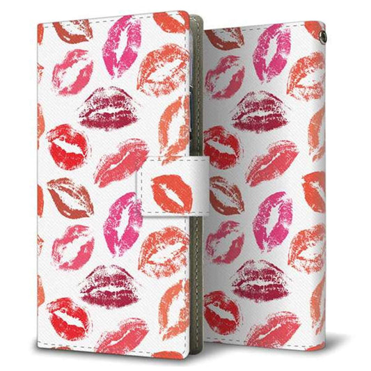 OPPO Reno7 A 高画質仕上げ プリント手帳型ケース ( 薄型スリム ) 【734 キスkissキス】