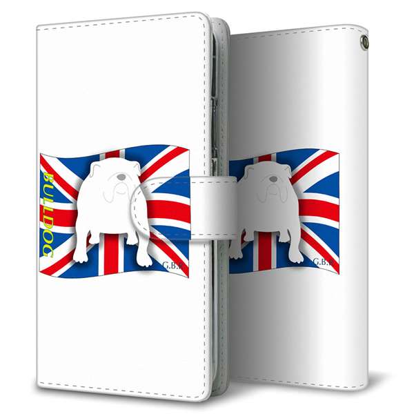 Google Pixel 11 Pro イギリス国旗と犬 通常型 プリント手帳型ケース