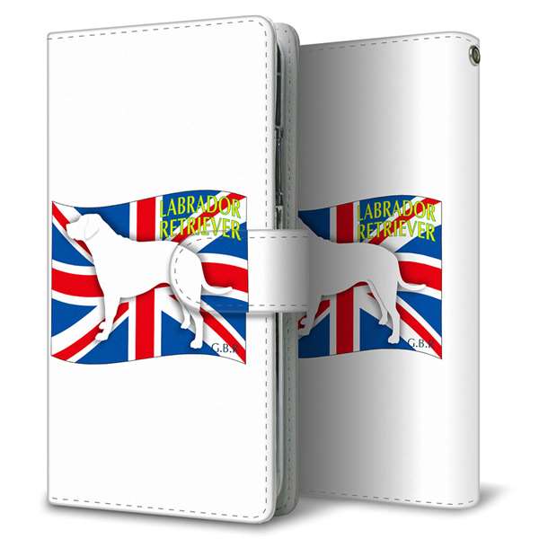 Google Pixel 11 Pro イギリス国旗と犬 通常型 プリント手帳型ケース