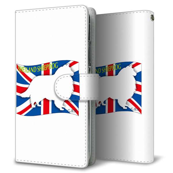 Google Pixel 11 Pro イギリス国旗と犬 通常型 プリント手帳型ケース