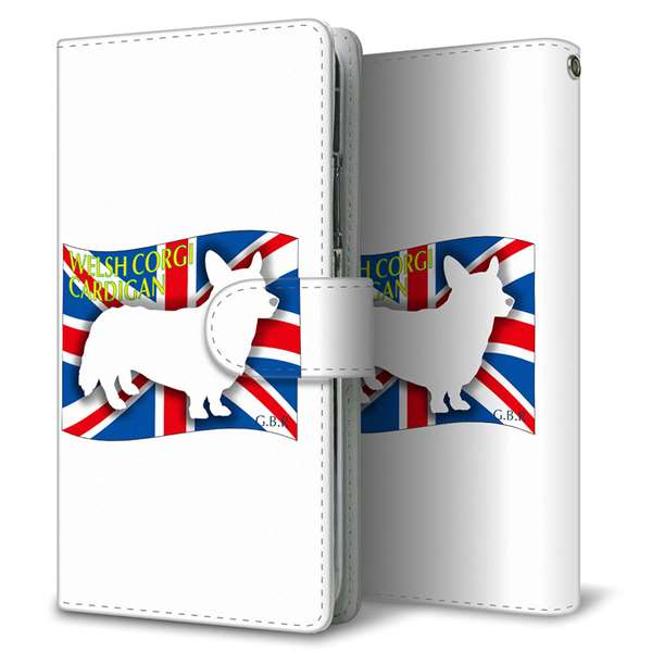 Google Pixel 11 Pro イギリス国旗と犬 通常型 プリント手帳型ケース