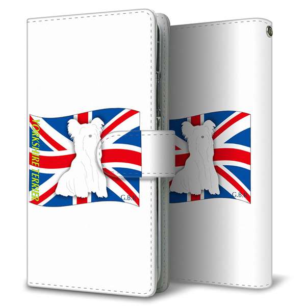 Google Pixel 11 Pro イギリス国旗と犬 通常型 プリント手帳型ケース