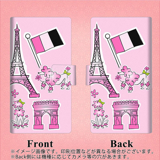 iPhone 7 578 ピンクのフランス 薄型スリム プリント手帳型ケース