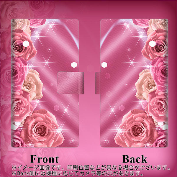 iPhone8 画質仕上げ プリント手帳型ケース(薄型スリム)【1182 ピンクの薔薇に誘われて】