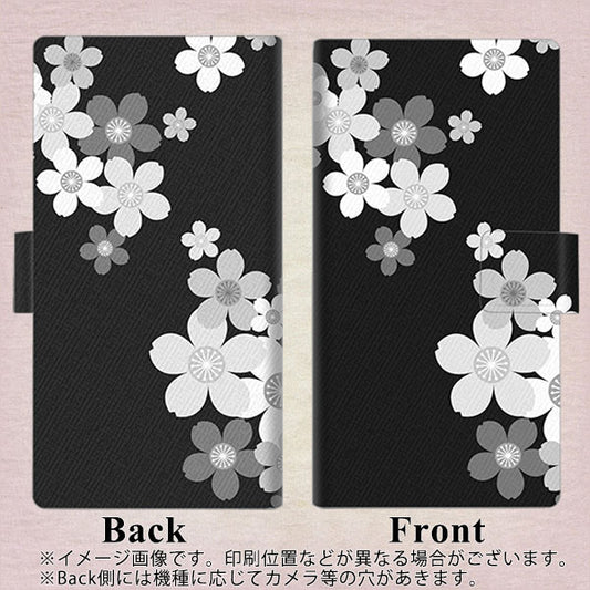 iPhone 7 1334 桜のフレーム 薄型スリム プリント手帳型ケース