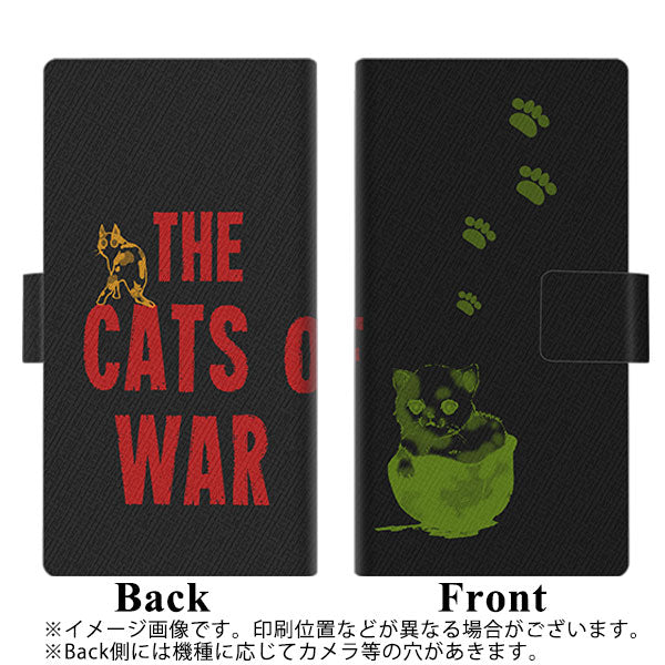 iPhone8 画質仕上げ プリント手帳型ケース(薄型スリム)【YA875 THE CATS OF WARヘルメット】