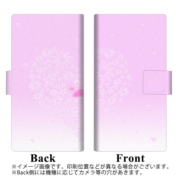 iPhone 7 YA955 ハート02 素材ホワイト 薄型スリム プリント手帳型ケース