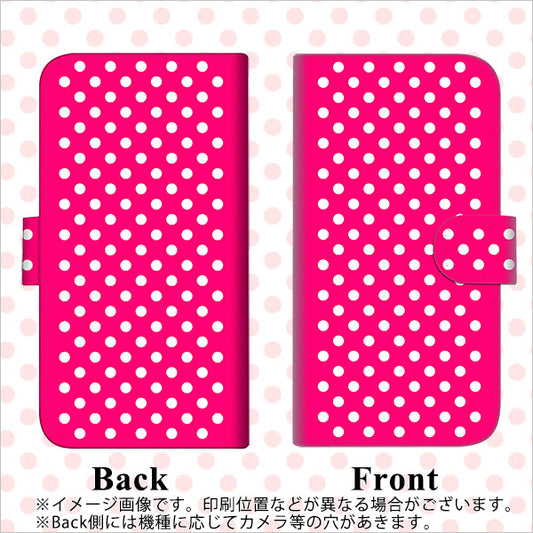 iPhone 6 Plus 056 シンプル柄（水玉） ピンク 通常型 プリント手帳型ケース