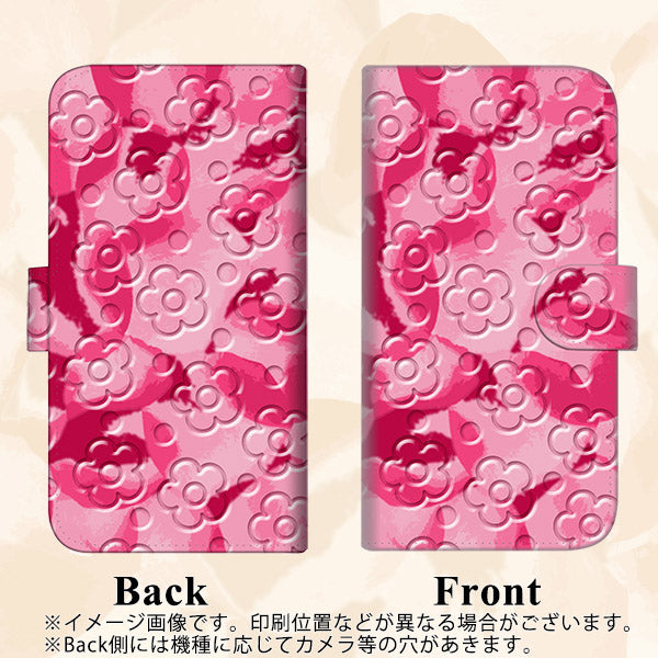 iPhone6 PLUS 高画質仕上げ プリント手帳型ケース(通常型)【SC847 フラワーヴェルニ花濃いピンク（ローズアンディアン）】