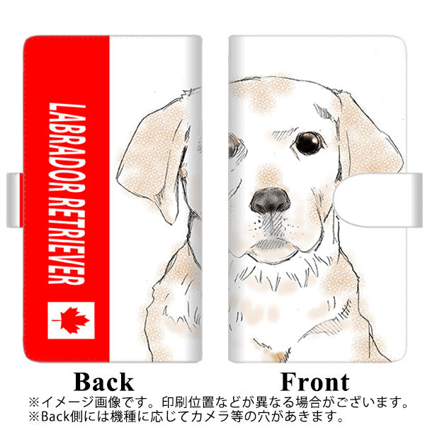 docomo らくらくスマートフォン3 F-06F 高画質仕上げ プリント手帳型ケース(通常型)【YD821 ラブラドールレトリバー02】