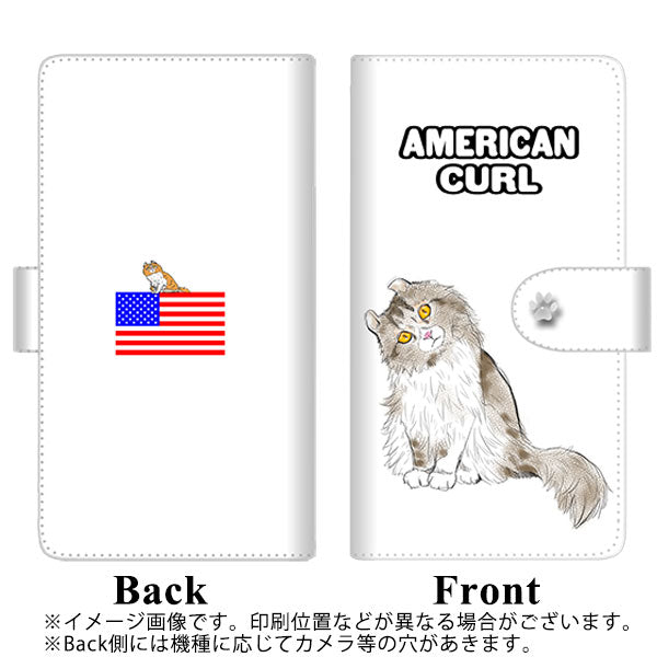 au アクオスR SHV39 高画質仕上げ プリント手帳型ケース(通常型)【YE970 アメリカンカール01】
