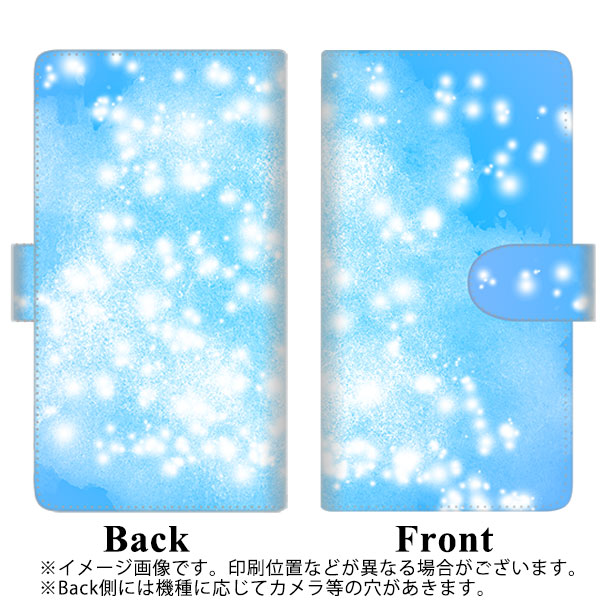 docomo らくらくスマートフォン3 F-06F 高画質仕上げ プリント手帳型ケース(通常型)【YJ289 デザインブルー】