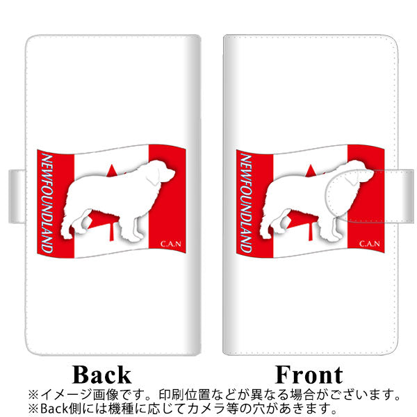 docomo らくらくスマートフォン3 F-06F 高画質仕上げ プリント手帳型ケース(通常型)【ZA835  ニューファンドランド】