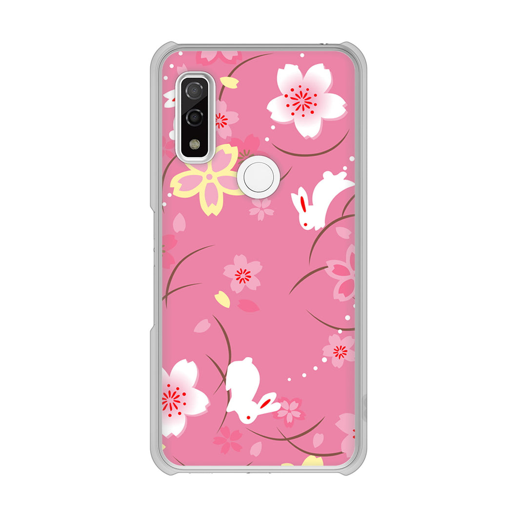 arrows We F-51B docomo 149 桜と白うさぎ ハードケース 背面印刷