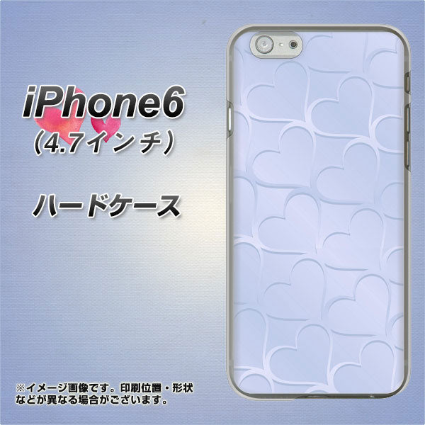 iPhone 6 1341 かくれハート（ライトブルー） ハードケース 背面印刷