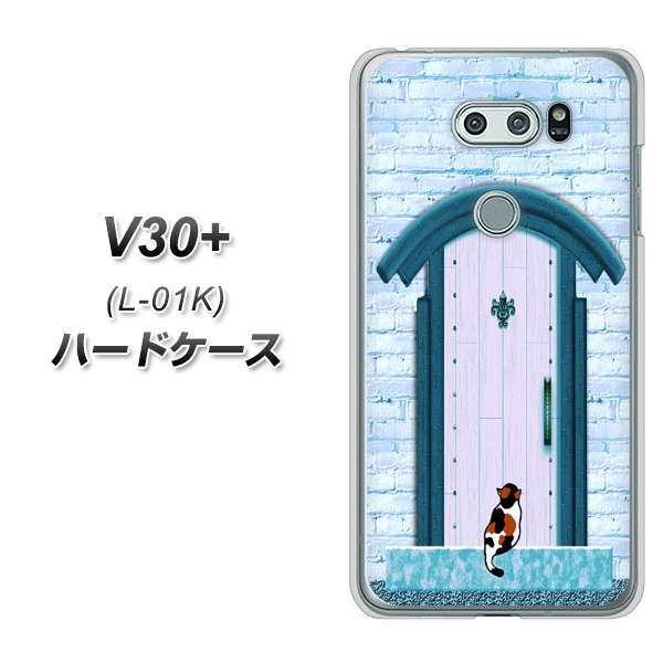 V30+ L-01K docomo YA953 石ドア03 素材クリア ハードケース 背面印刷
