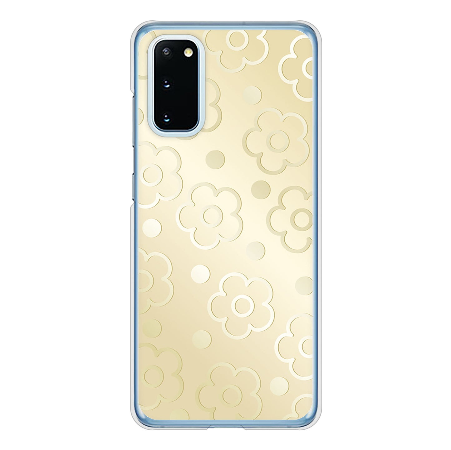 Galaxy S20 5G SC-51A docomo エンボス風デイジーシンプル ハードケース 背面印刷