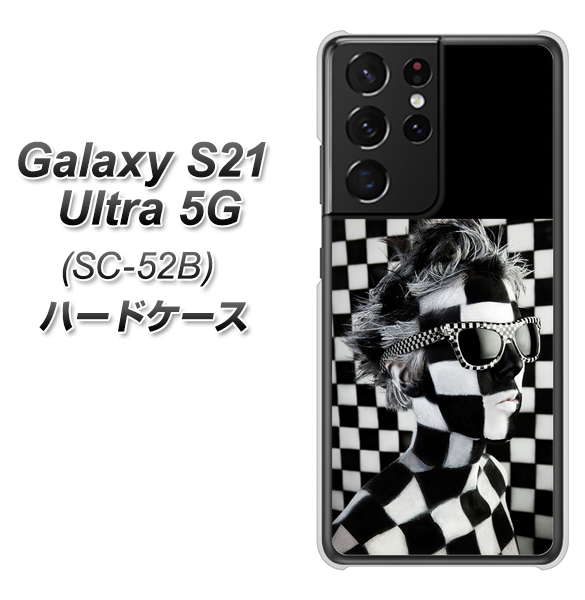 Galaxy S21 Ultra 5G SC-52B docomo 357 bk&wh ハードケース 背面印刷