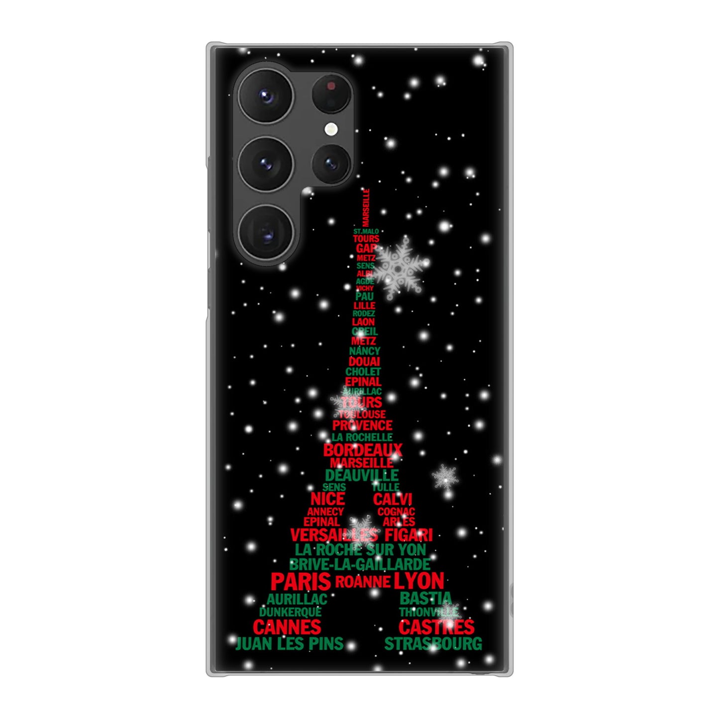 Galaxy S23 Ultra SCG20 au エッフェル塔 ハードケース 背面印刷
