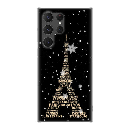 Galaxy S23 Ultra SCG20 au エッフェル塔 ハードケース 背面印刷