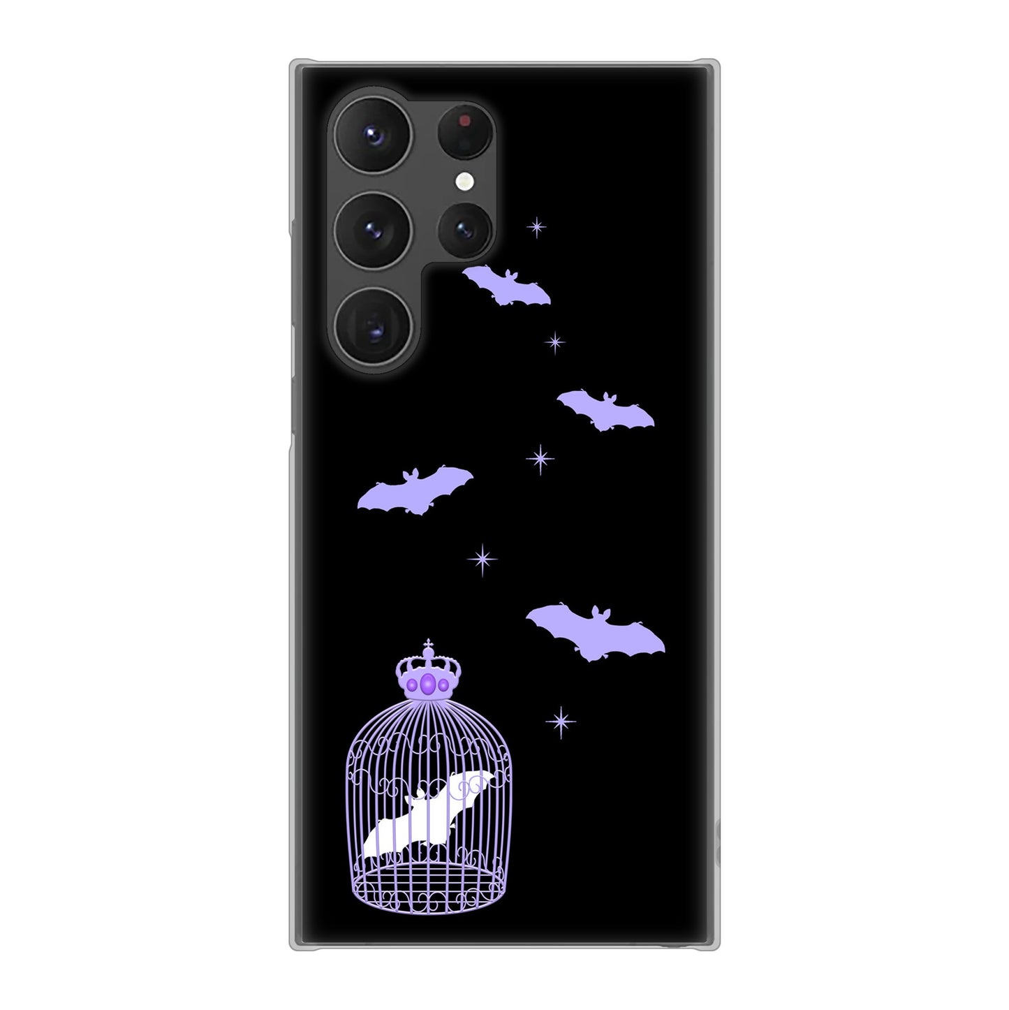 Galaxy S23 Ultra SCG20 au むかいあぐる こうもりの王冠鳥かご ハードケース 背面印刷