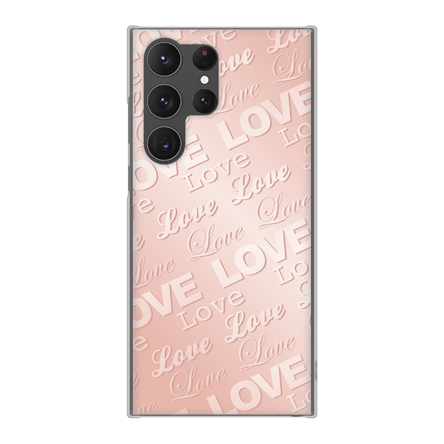 Galaxy S23 Ultra SCG20 au エンボス風LOVEリンク ハードケース 背面印刷